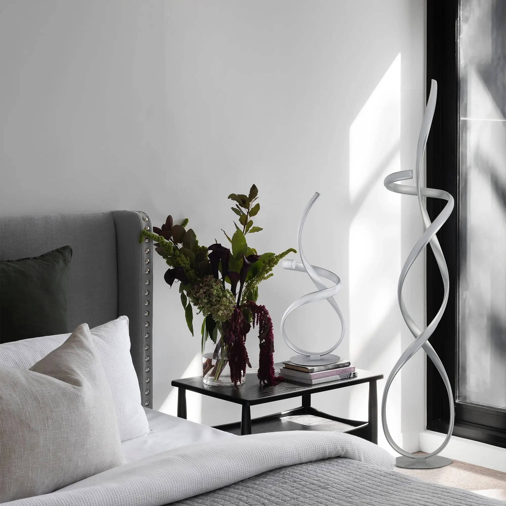 Ainhoa Led Floor Lamp - Satin Chrome Lexi Lighting
