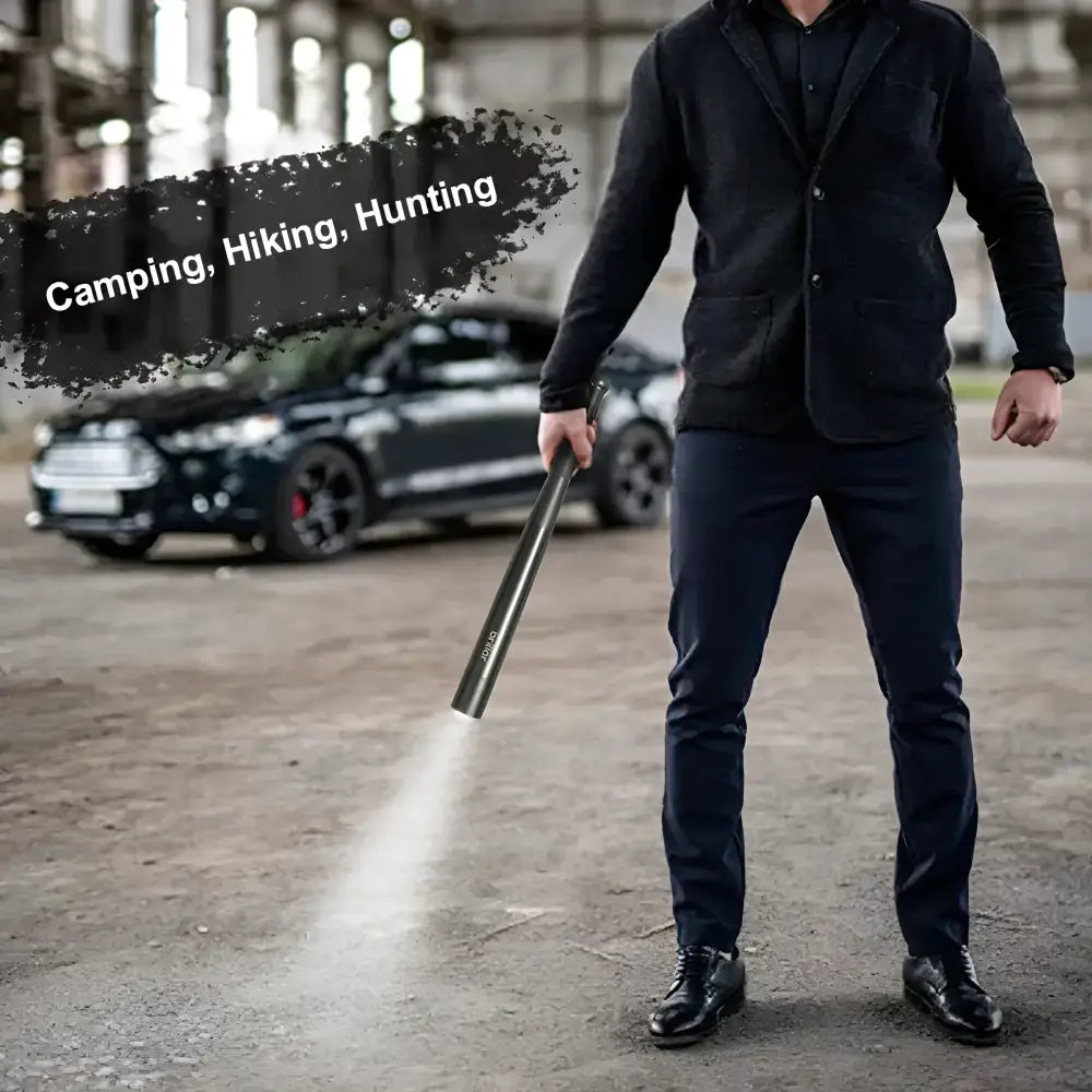 Brillar Electrical Aluminium Security Torch - Black