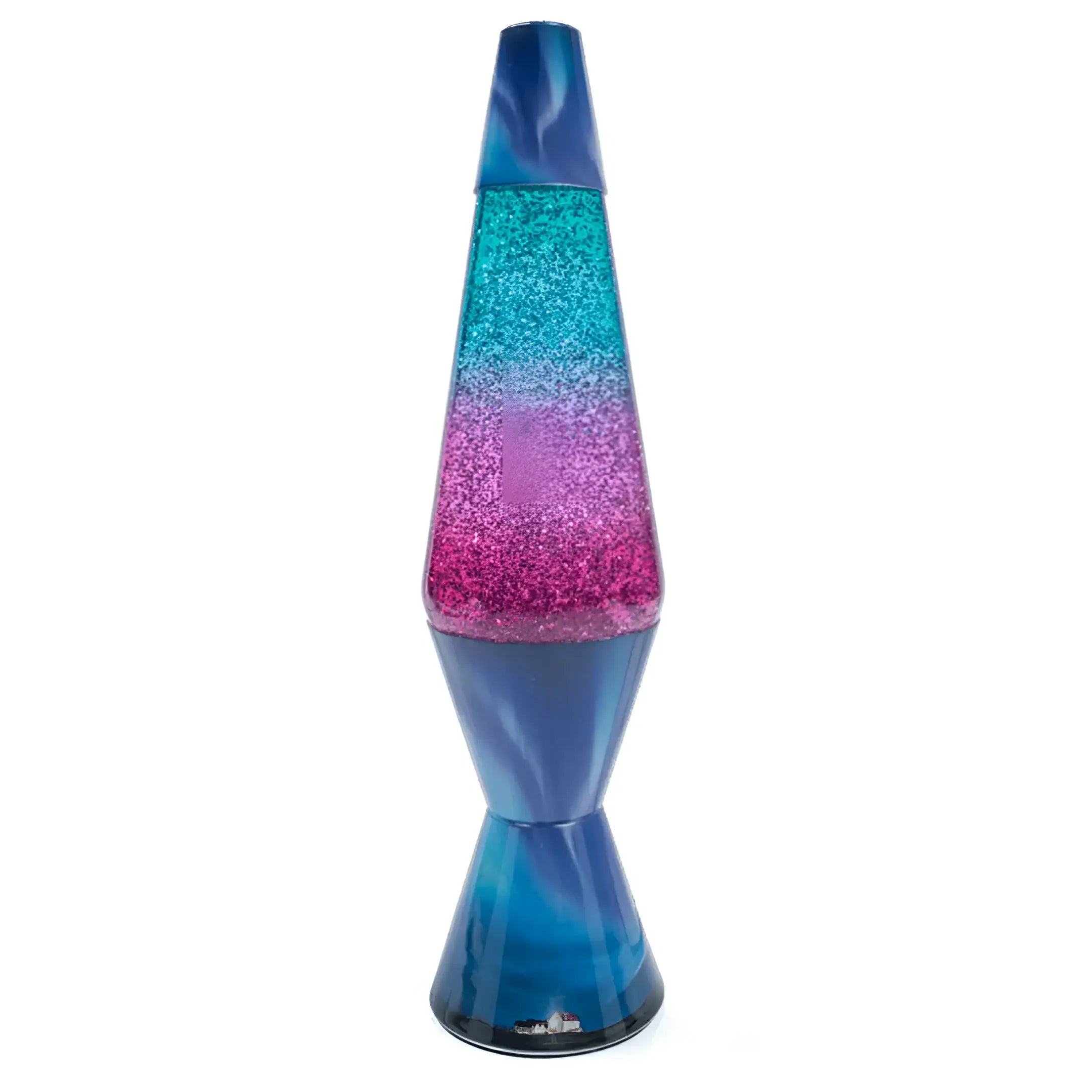 Aurora diamond glitter lava lamp featuring blue and pink glitter for stylish ambient lighting in australia