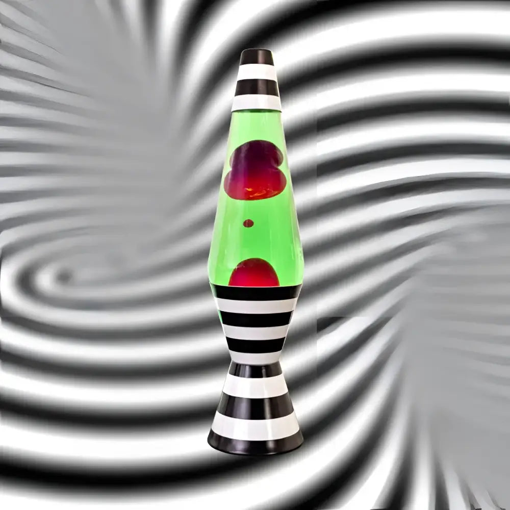 MDI Lava Lamp Black and White Stripes Diamond Motion Lava Lamp KLS-DML/ST