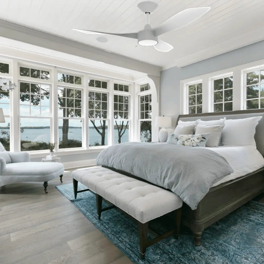 Green Earth Lighting Australia Ceiling Fan BLAST 48" White DC Ceiling Fan with Remote 60145