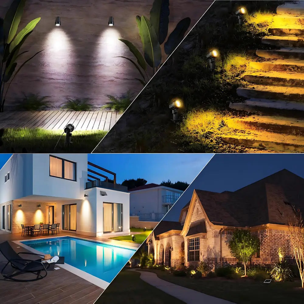 Botanical Beam Pro – 4-in-1 Solar Spotlights Kit | Tri-Colour LED | IP66 - Home & Garden > Lighting > Landscape Pathway