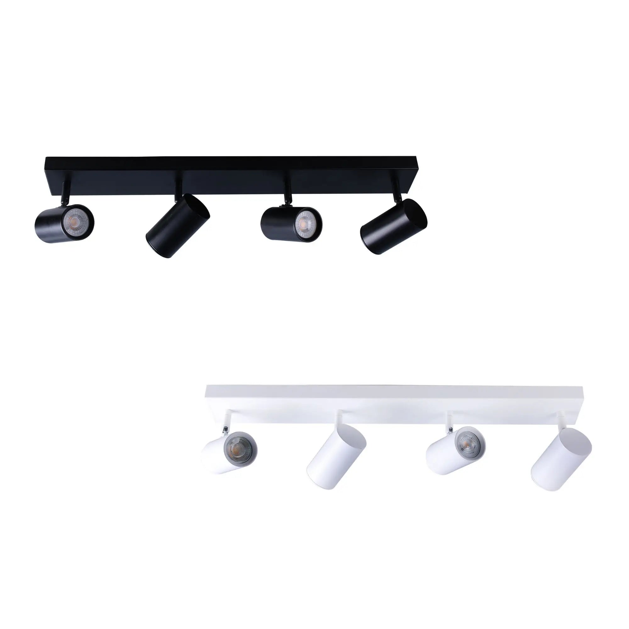 Brianna 4-light spot light in black and white with 4 adjustable spots