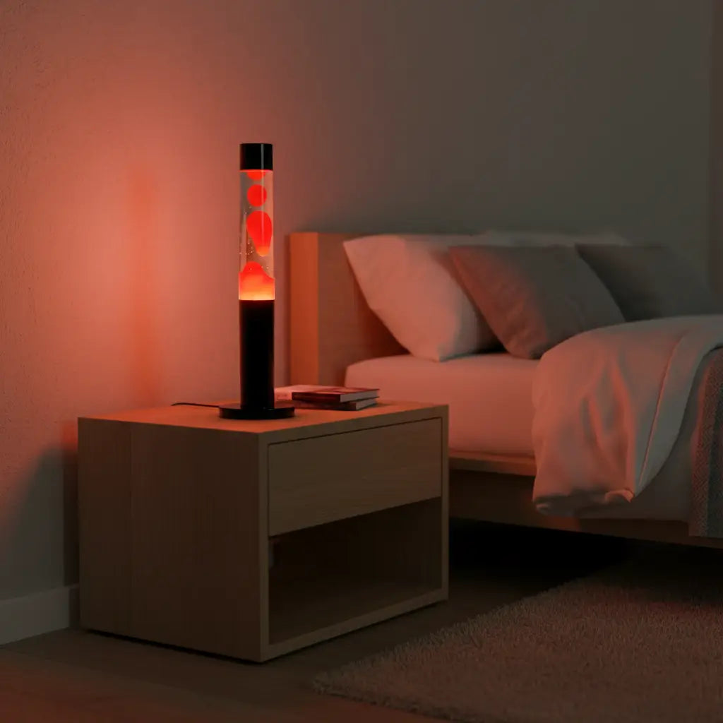 Bright Red Column Motion Lava Lamp
