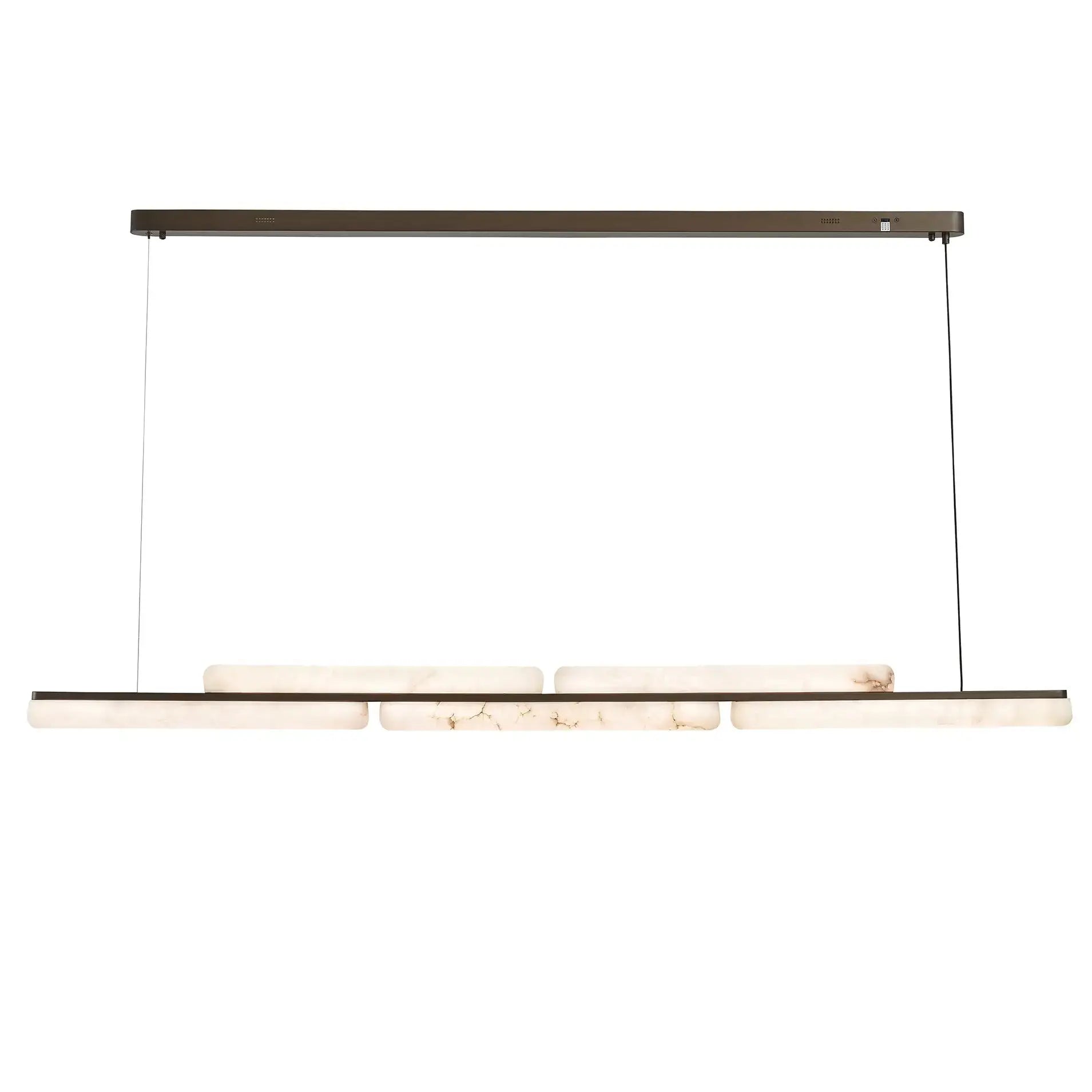 Brooklyn Antique Brass Alabaster Spanish Marble Pendant Light