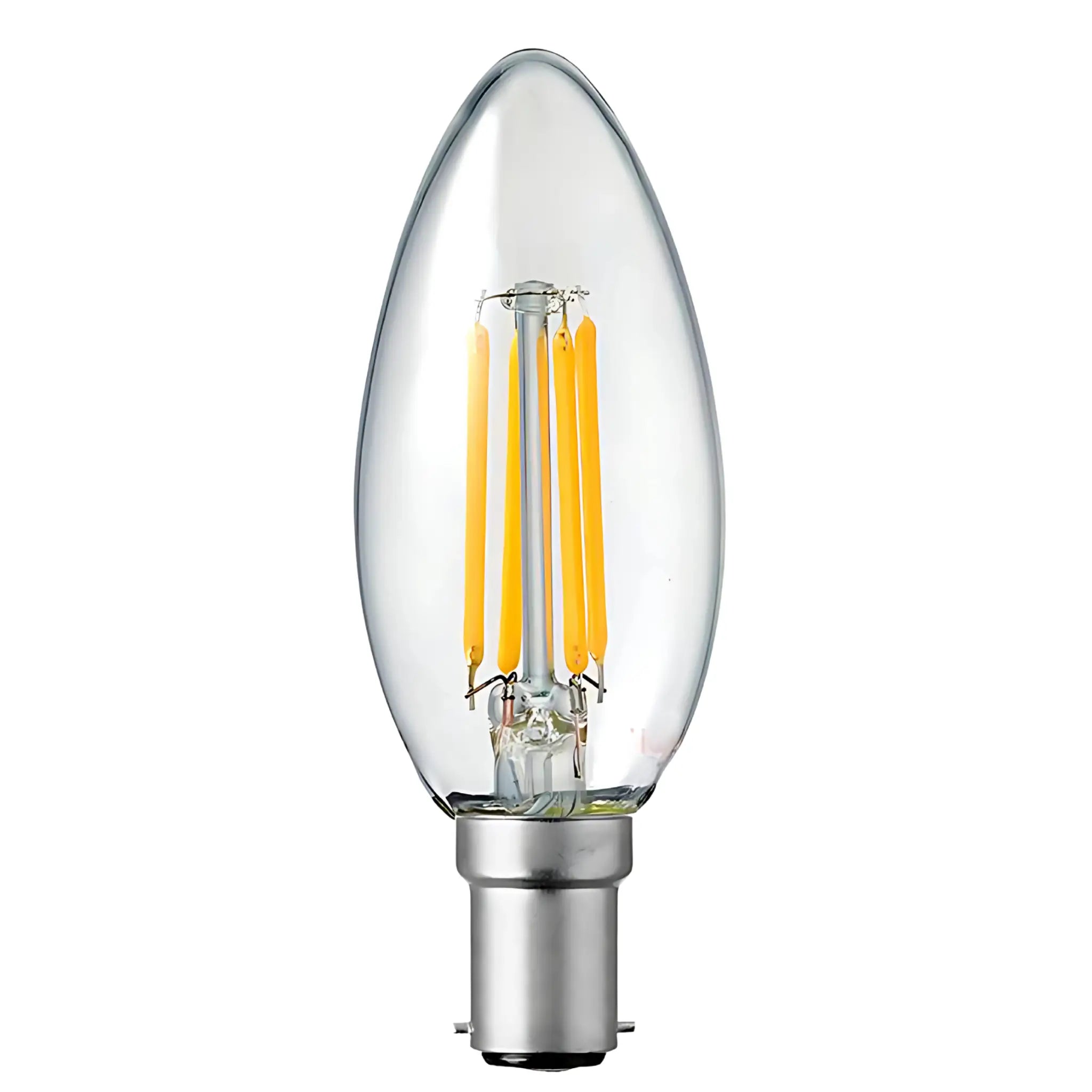 C35 Led Candle Bulb B15 4w 470lm Clear Dimmable - Warm White / Single Globe