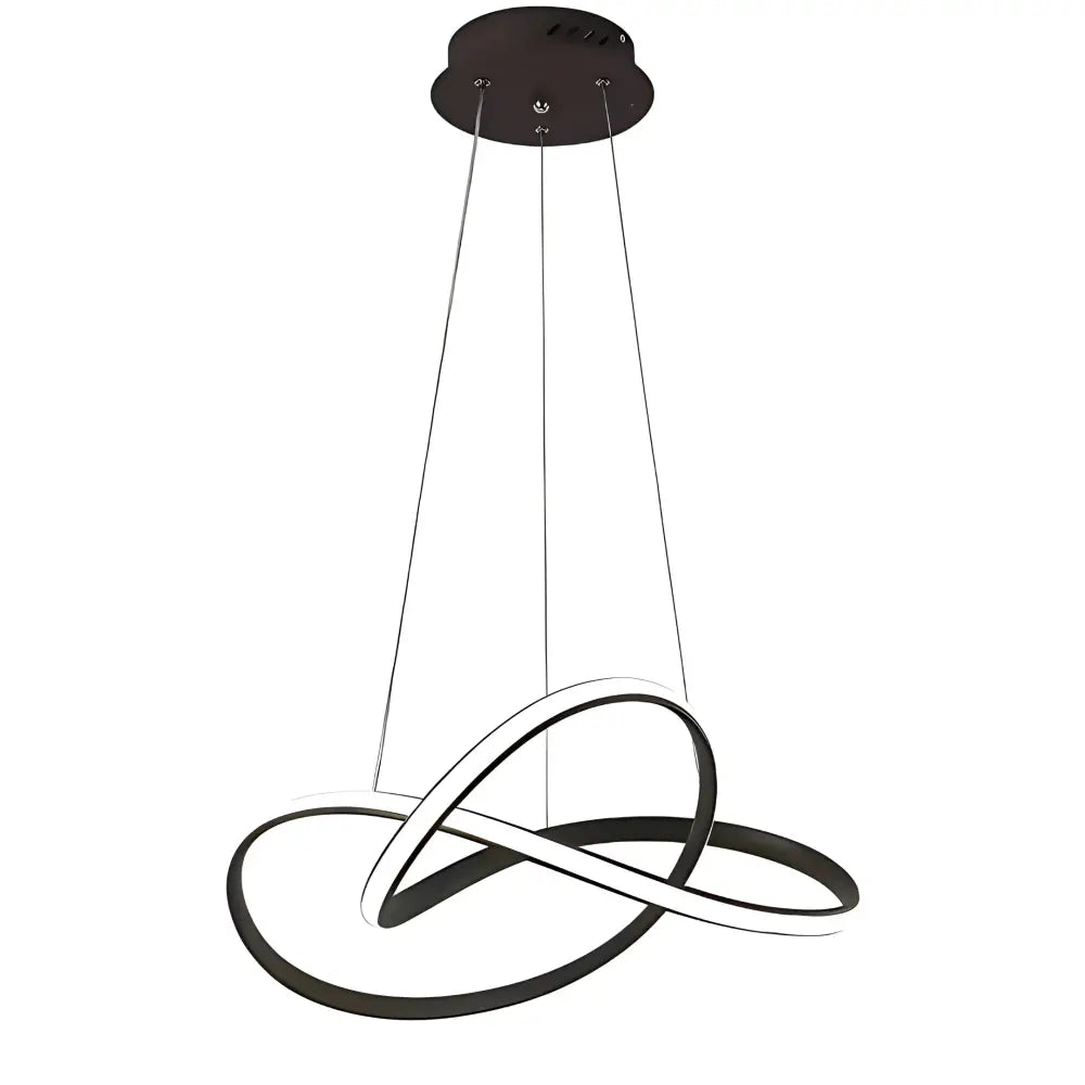 Modern Matte Black LED Pendant Light for Dining Room or Living Room