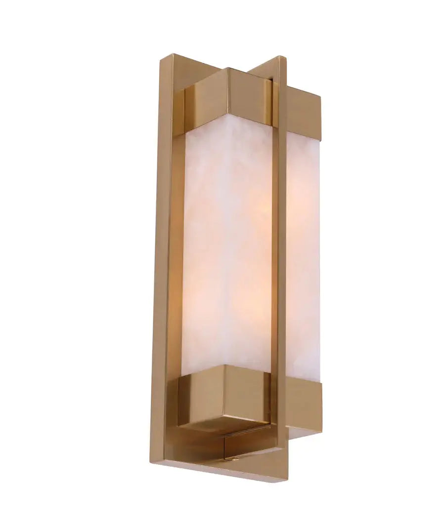 Cla Puente Marble Wall Light with Brass Highlights
