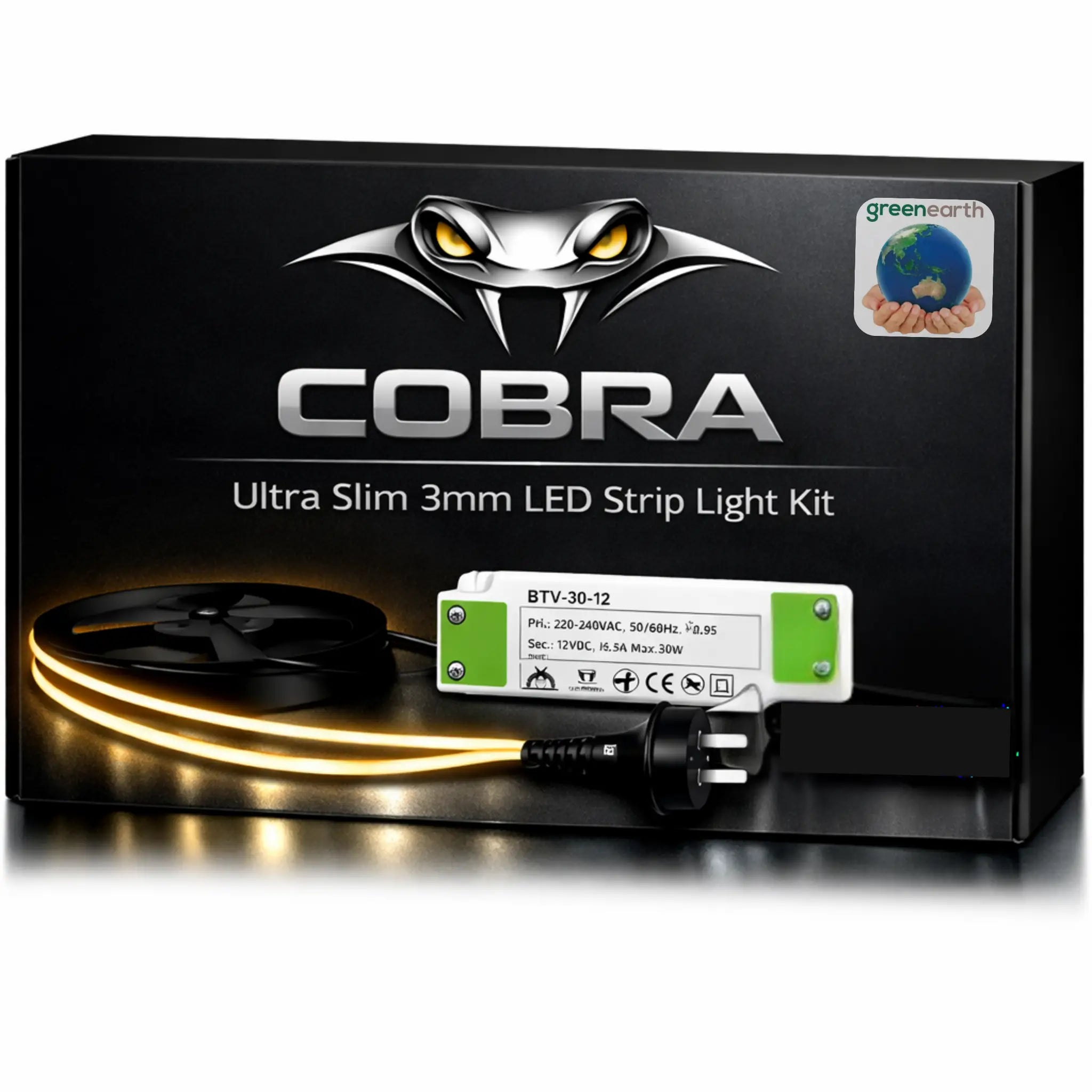 COB LED Strip Light Kit Ultra Slim 7W/m – Dotless 5 meter set (IP20 Indoor)