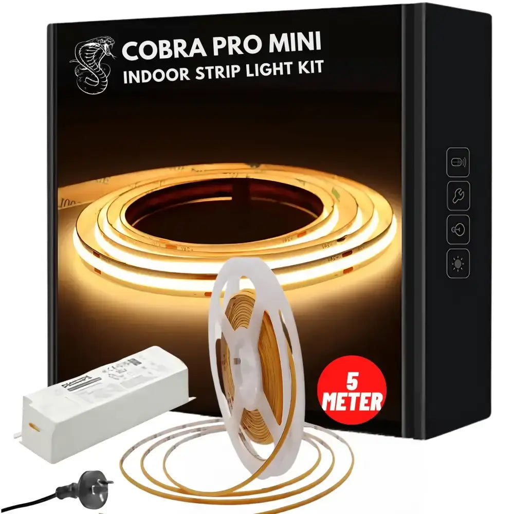 Green Earth Lighting Australia Home & Garden > Lighting 5 meter COBRA Pro Mini 50W Dotless DIY COB LED Strip Kit