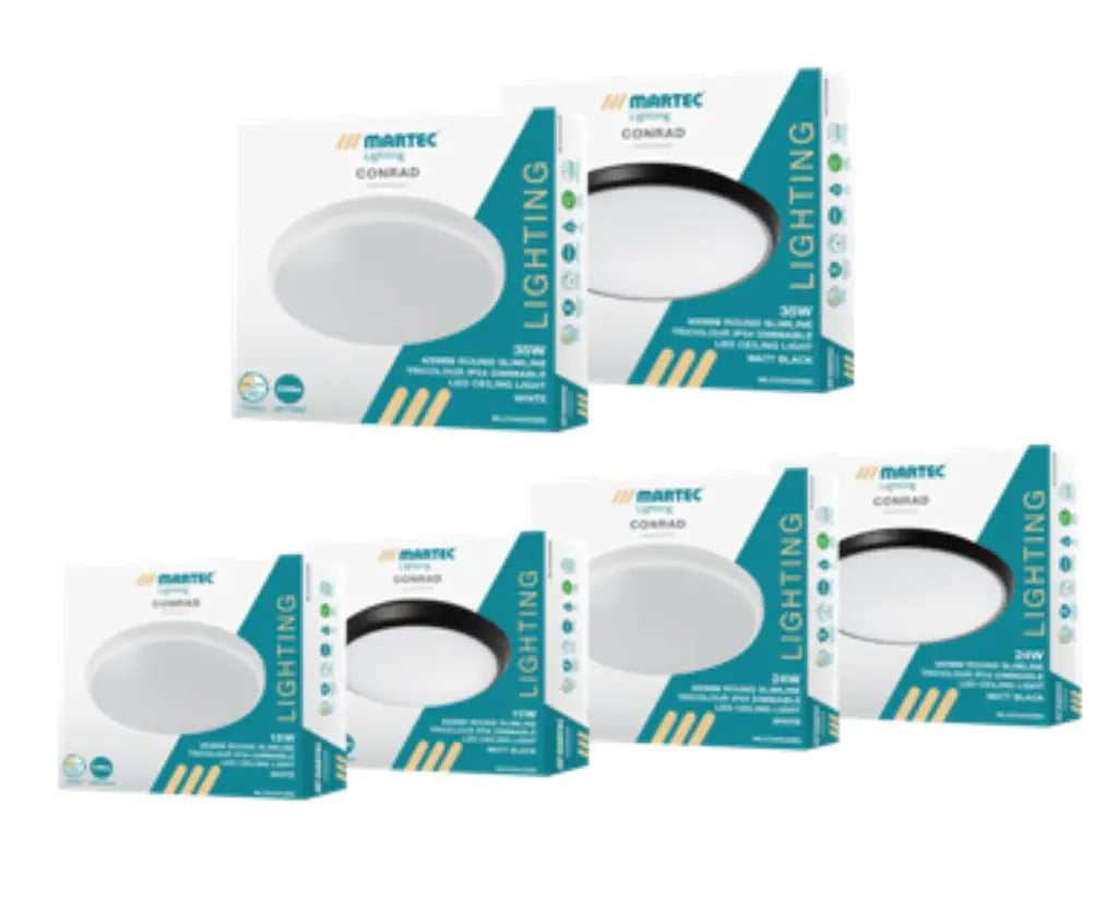 Martec Conrad Tricolour Led Oyster Ceiling Light