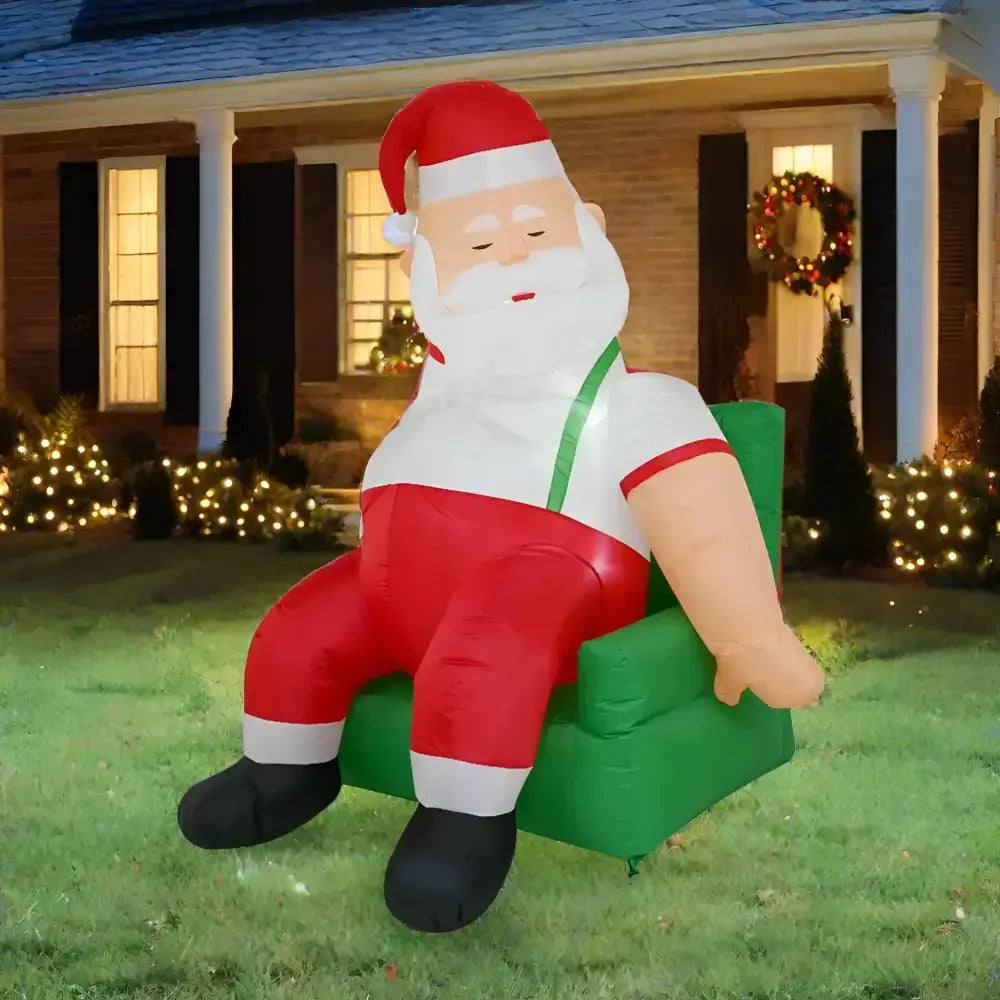 Couch Potato Santa Inflatable for Christmas Display