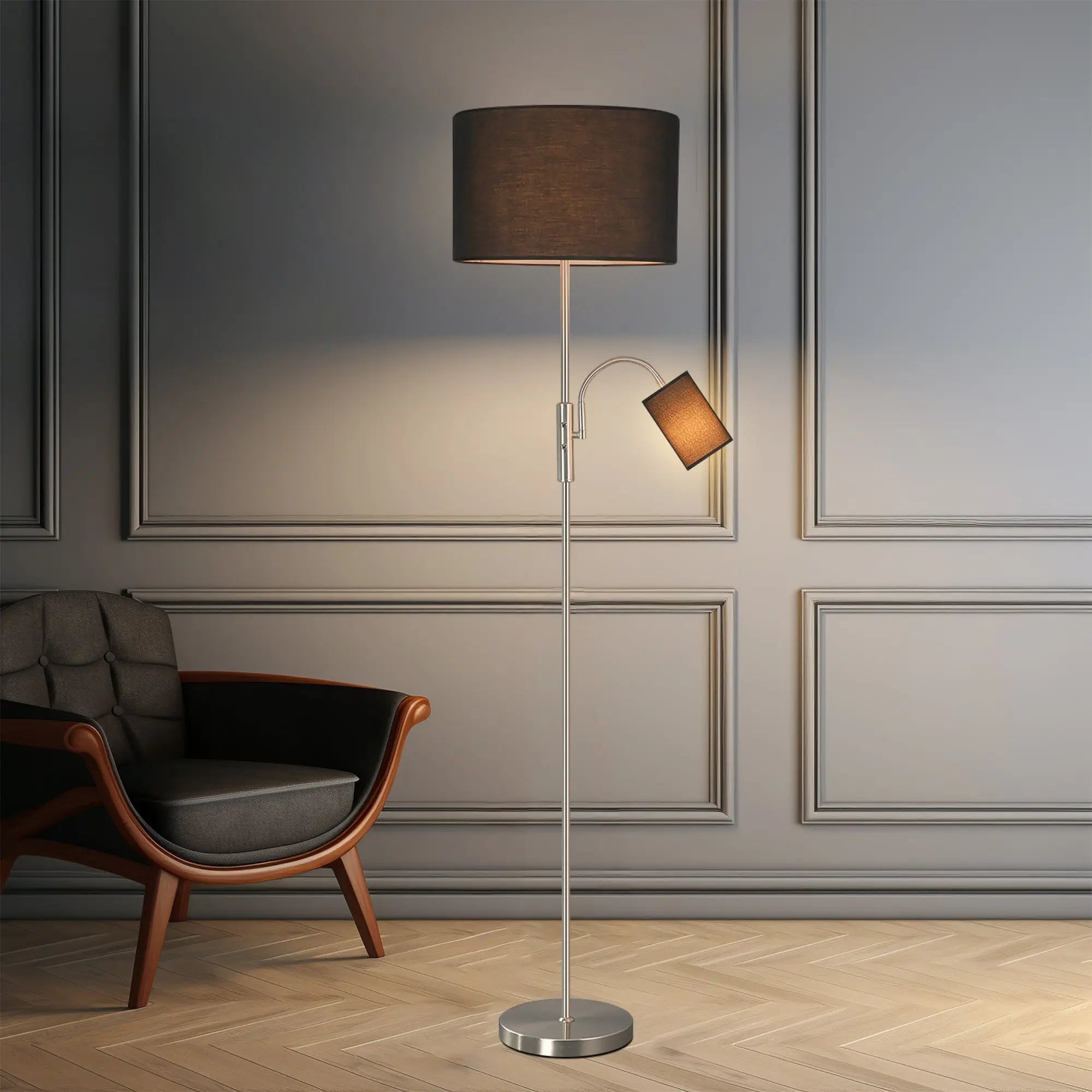 Cylinya Mother and Child Floor Lamp - Black Lexi