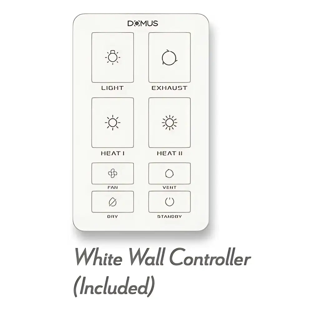 Domus Airsway Black 6-In-1 Premium PTC Bathroom Heater - 3 in 1 bathroom heat