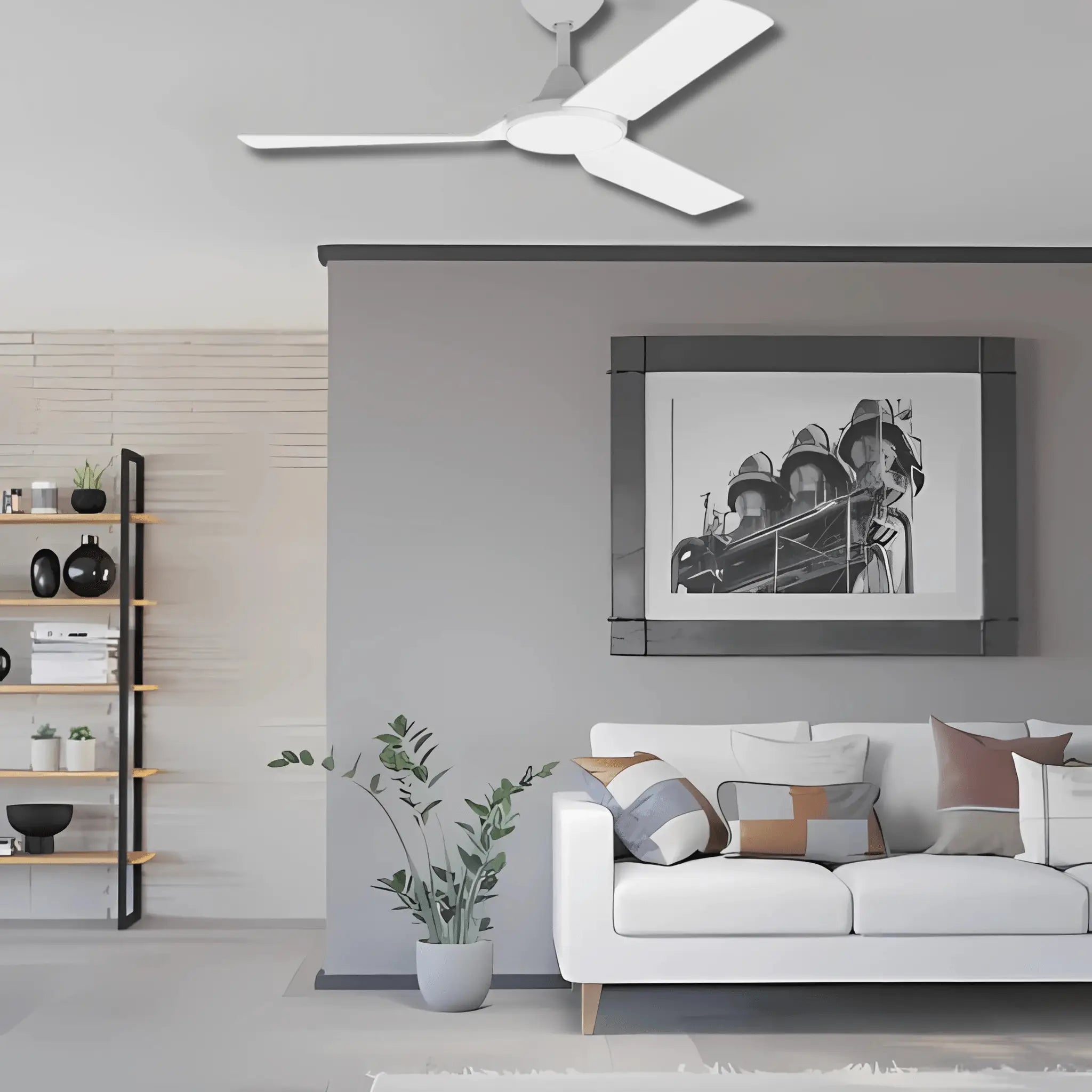 Domus Axis 48 Inch Quiet Dc Ceiling Fan with Remote