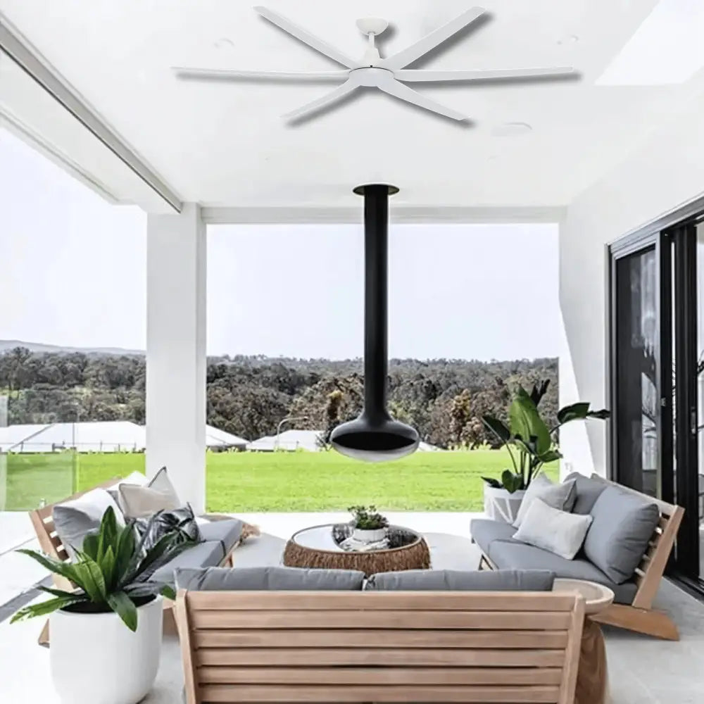 Green Earth Lighting Australia Ceiling Fan GLIDE 80" White DC Ceiling Fan with Remote 60156