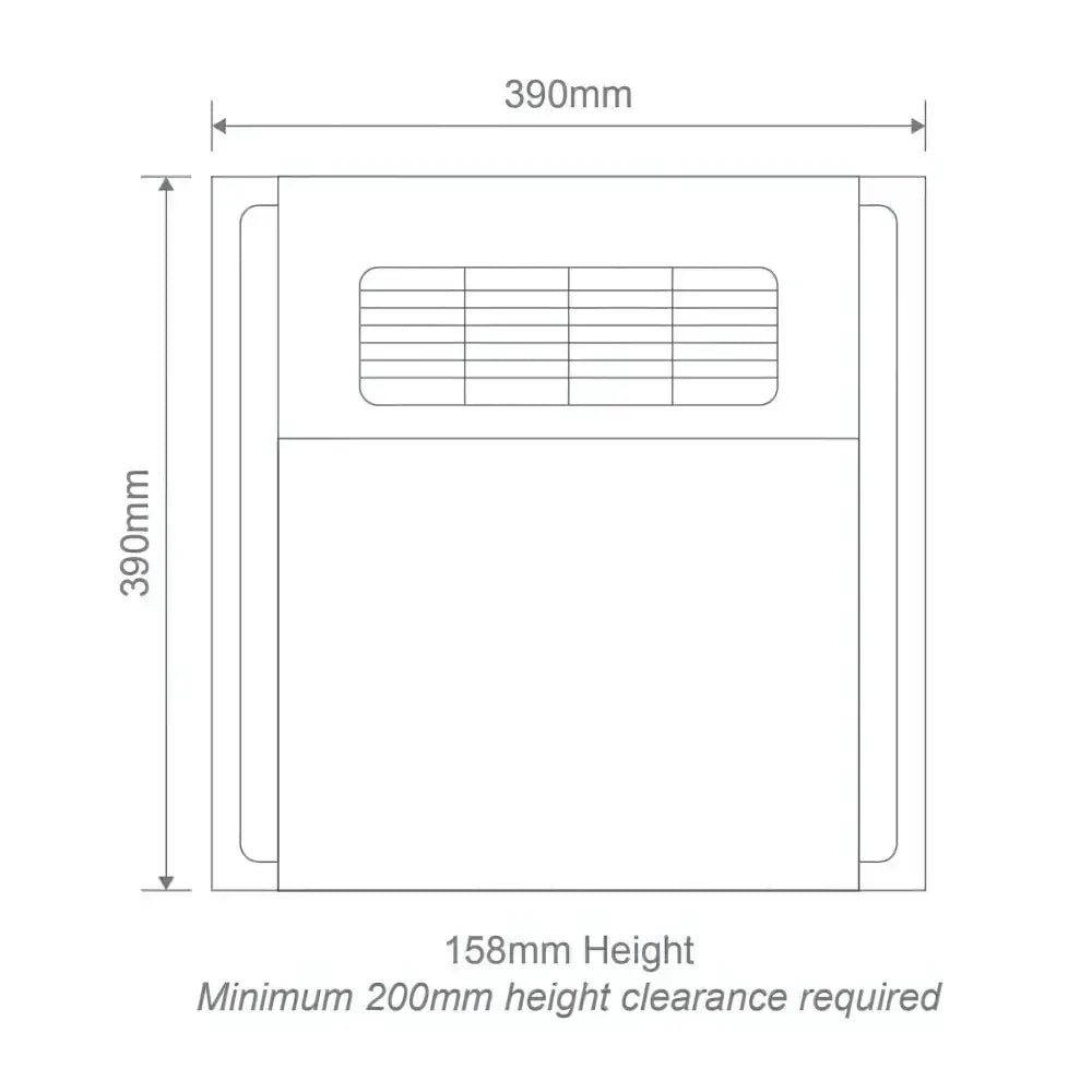 Domus Heatcore Black 4-in-1 Bathroom Heater Retrofit & PTC Technology - 3 in 1 bathroom heat