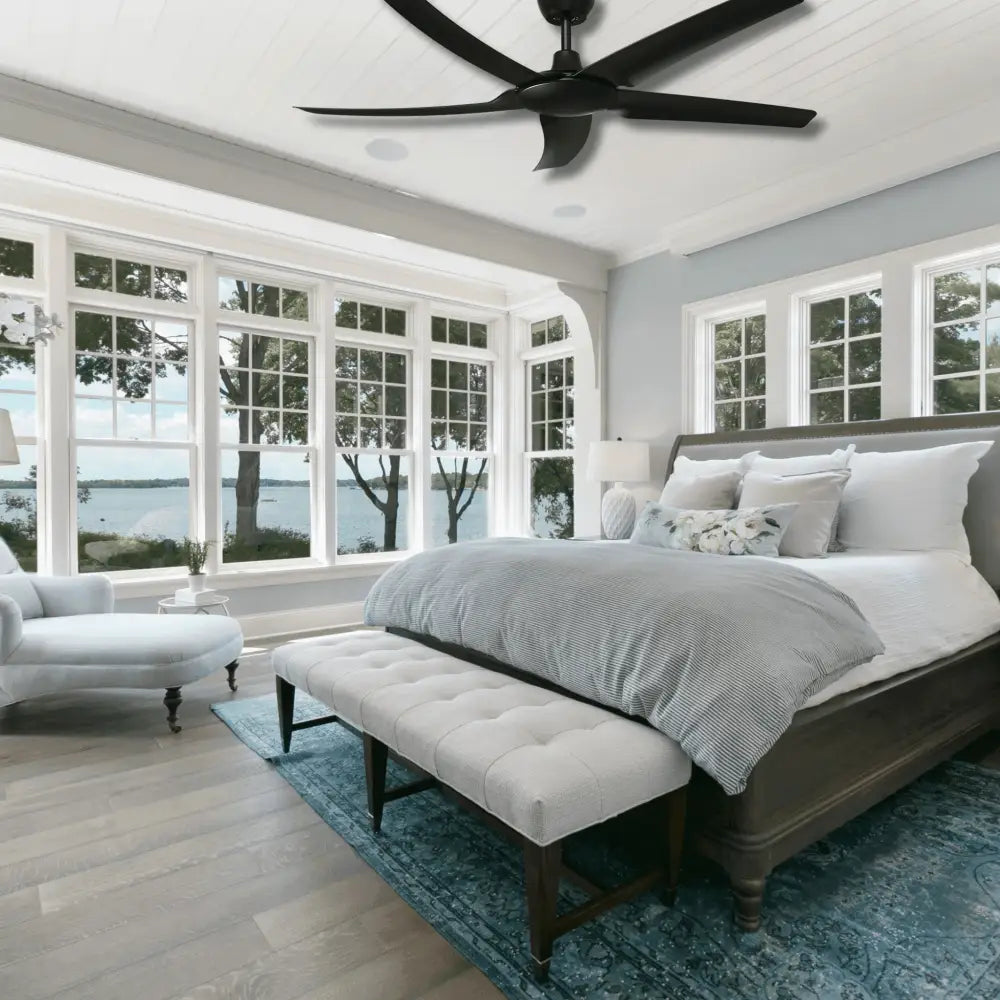 Green Earth Lighting Australia Ceiling Fan HOVER 56" Black DC Ceiling Fan with Remote 60060