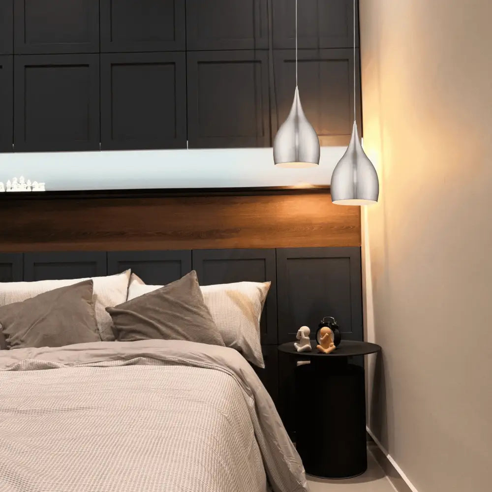 Green Earth Lighting Australia Home & Garden > Lighting Fixtures Jade 240 Brushed Nickel Pendant Light | Contemporary Metal Pendant 31414