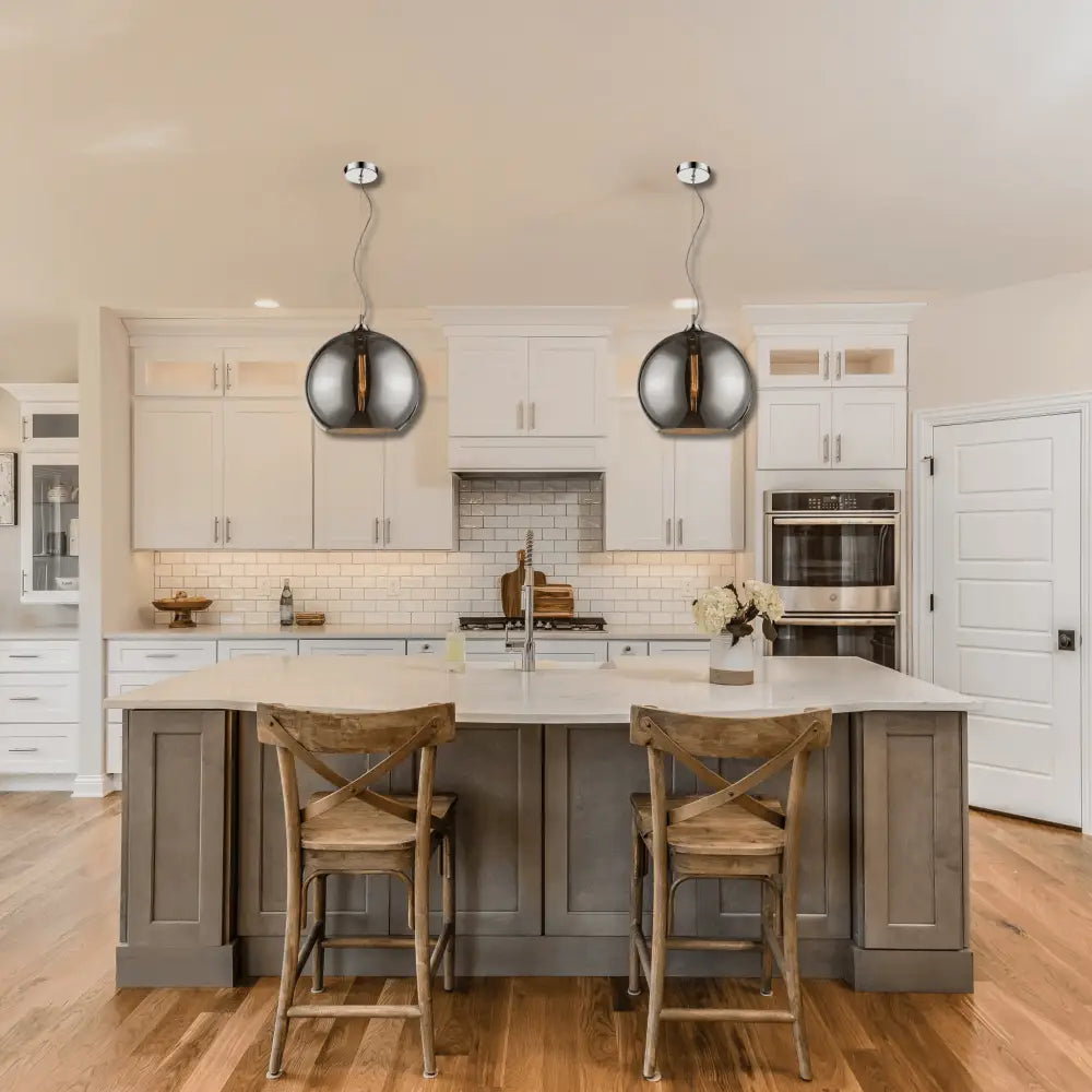 Green Earth Lighting Australia Home & Garden > Lighting Fixtures Jazz 350 Chrome Pendant Light | Retro Glass Pendant for Modern Spaces 31359