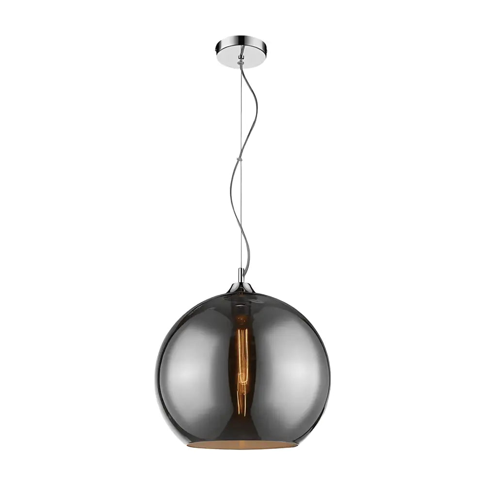 Green Earth Lighting Australia Home & Garden > Lighting Fixtures Jazz 350 Chrome Pendant Light | Retro Glass Pendant for Modern Spaces 31359