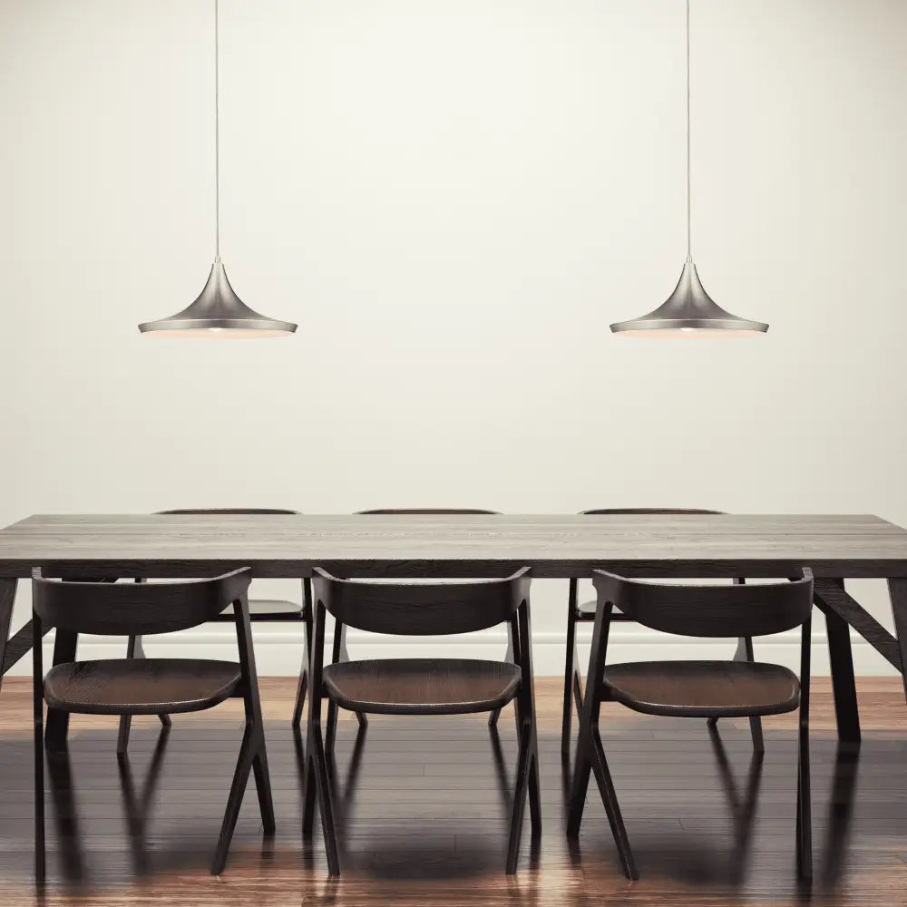 Green Earth Lighting Australia Home & Garden > Lighting > Ceiling Lights Laya-460 Modern Metal Pendant Light — E27, 460mm Shade | Brushed Nickel 31407