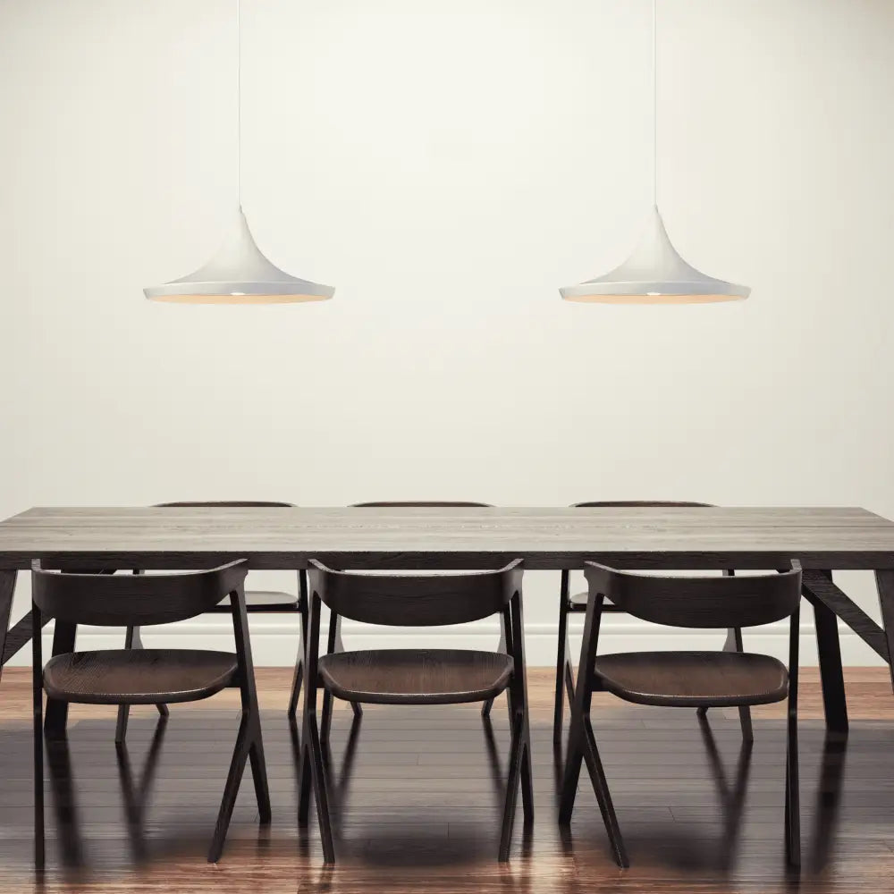 Green Earth Lighting Australia Home & Garden > Lighting > Ceiling Lights Laya-460 Modern Metal Pendant Light — E27, 460mm Shade | Satin White 31409