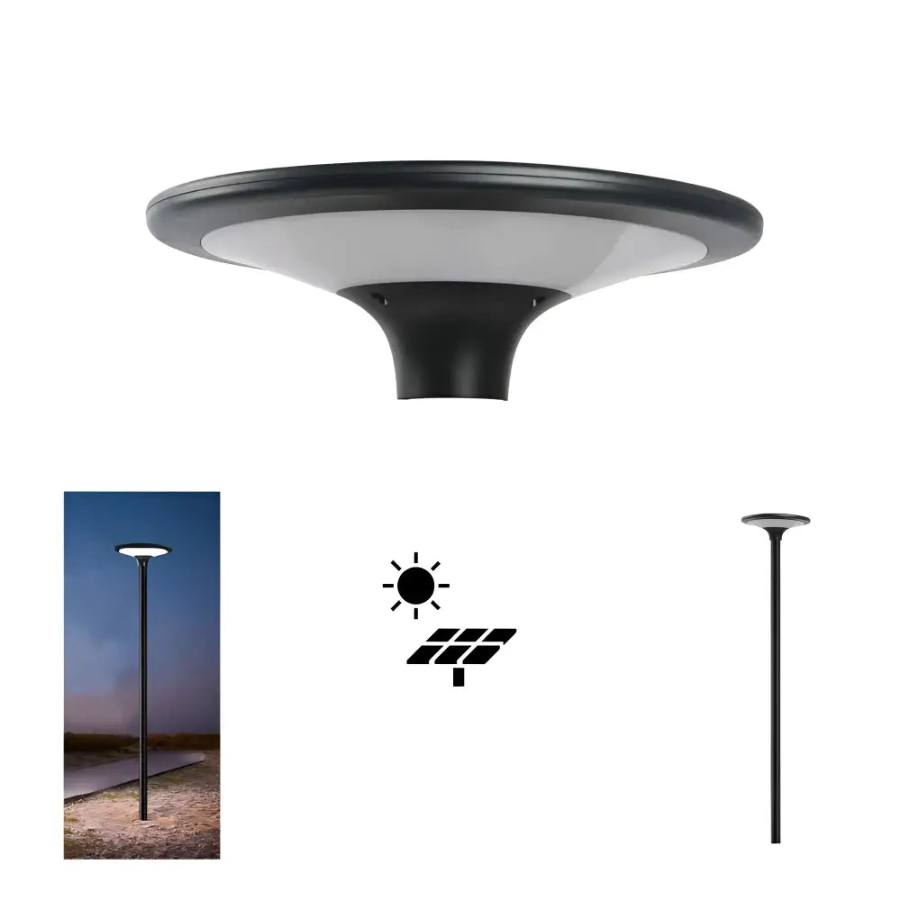 Domus SUNSOLAR-1 - Solar Powered 20W LED 2-CCT Dual Colour High Output Post Top Area Light Bollard Garden Head Only IP65