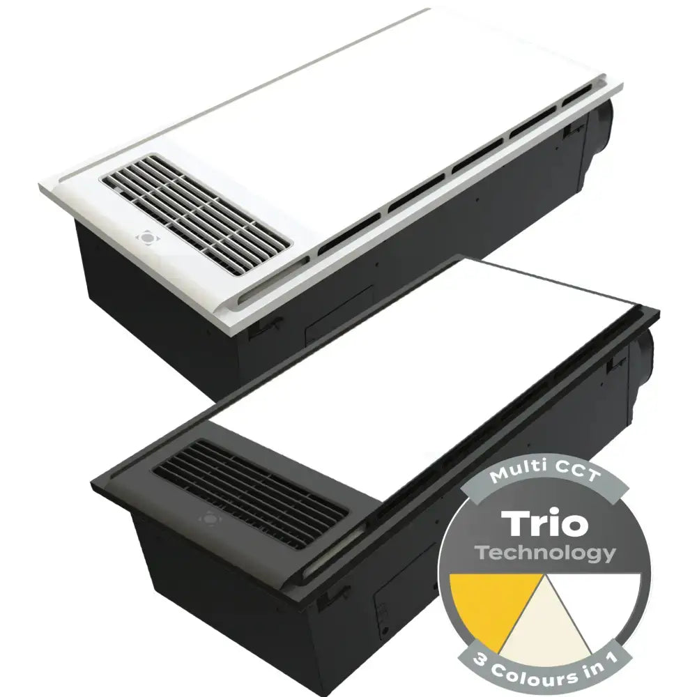 Domus Tropix Black 4-In-1 PTC Bathroom Heater - 3 in 1 bathroom heat