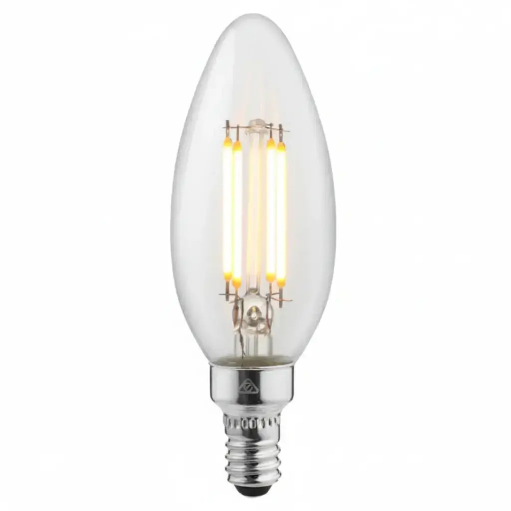 Dulora 4W 24V DC Dimmable E12 Clear Candle LED Bulb 2700K Warm White