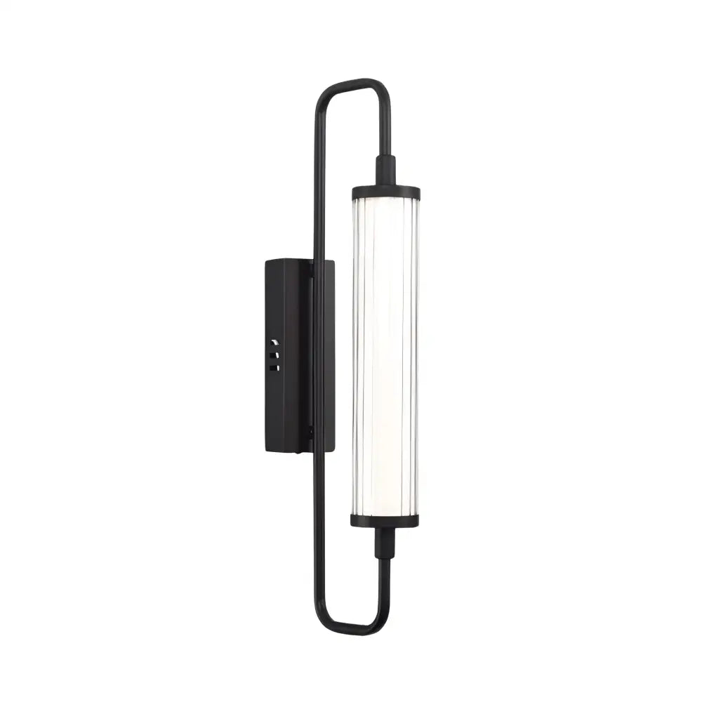 Green Earth Lighting Australia Wall Light ESTRIADO Matte Black 10W LED Fluted Glass Wall Light ESTMBK