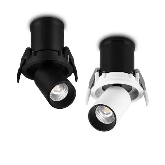 Focus 12w Retractable Tri-colour Dimmable Recessed Ceiling Light 90mm