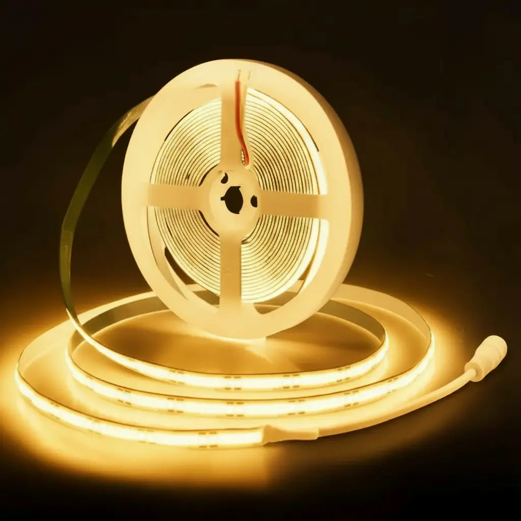 10W COB LED Strip Light Warm White | Easy Connect Plug