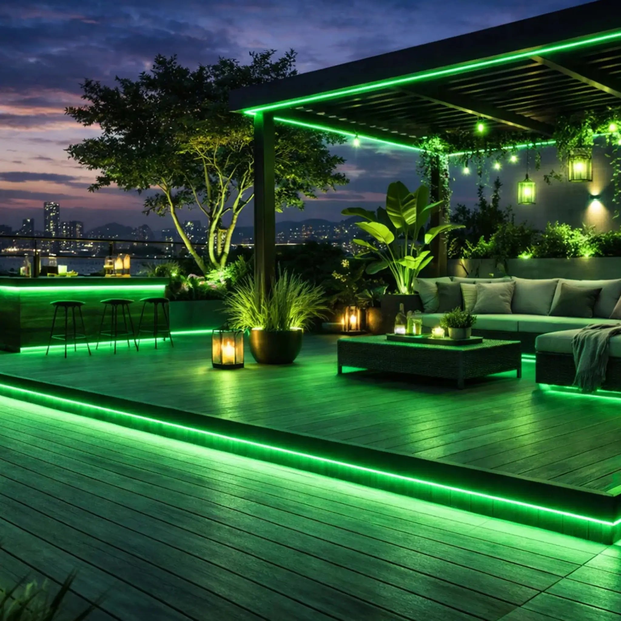 Green Colour Led Strip Lighting Kit Ultra Slim Ip20 5 Meters