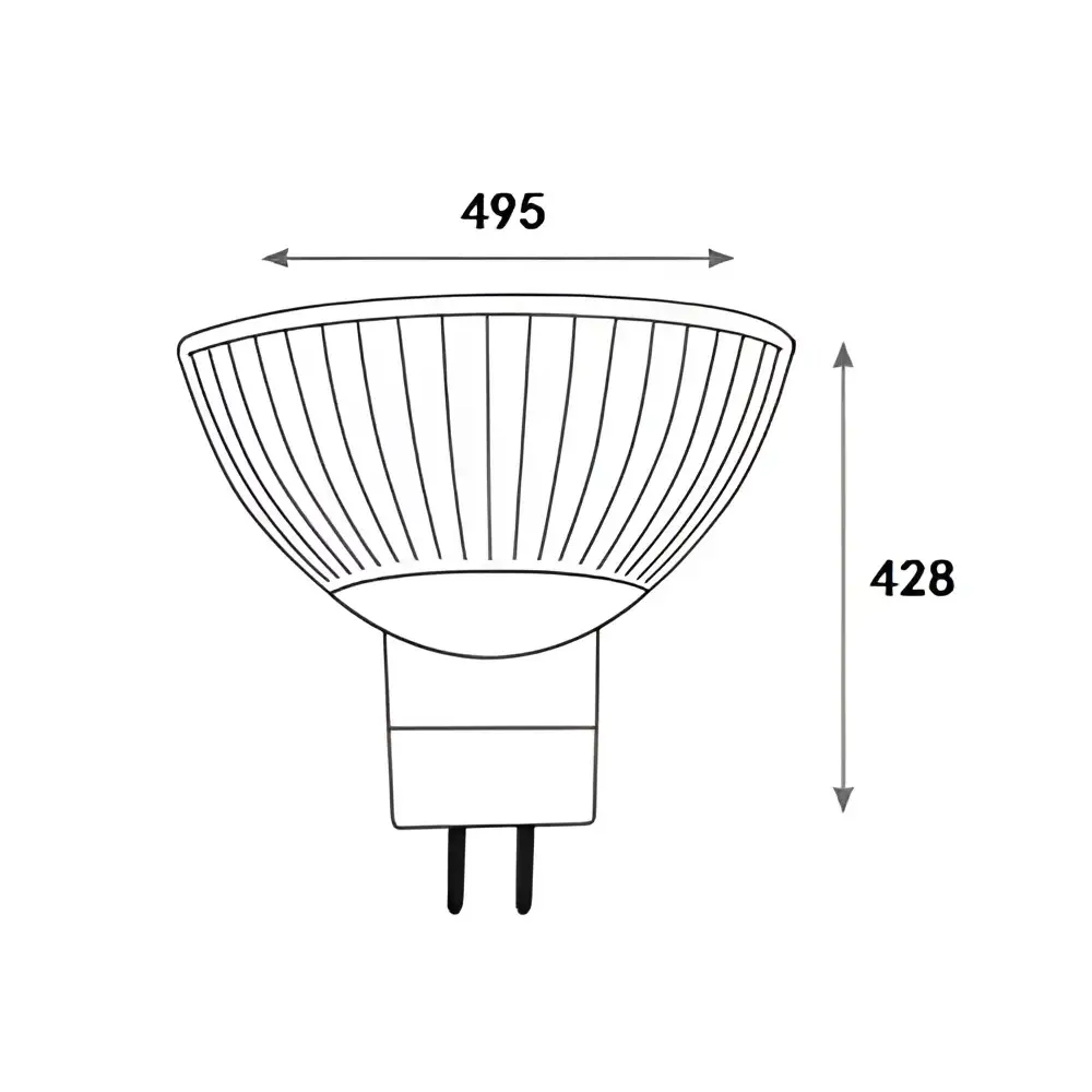 Green Earth Lighting Australia MR16 LED Globe Green Earth 5W Dimmable 12V MR16 LED Globe Aluminum (For enclosed fittings)