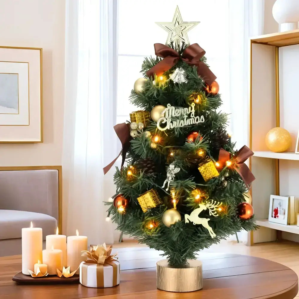 60cm Tabletop Led Christmas Tree Green Earth Lighting