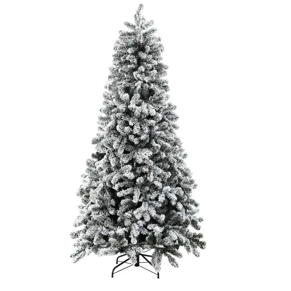 1.8m Snow Flocked Led 8 Light Modes Christmas Tree