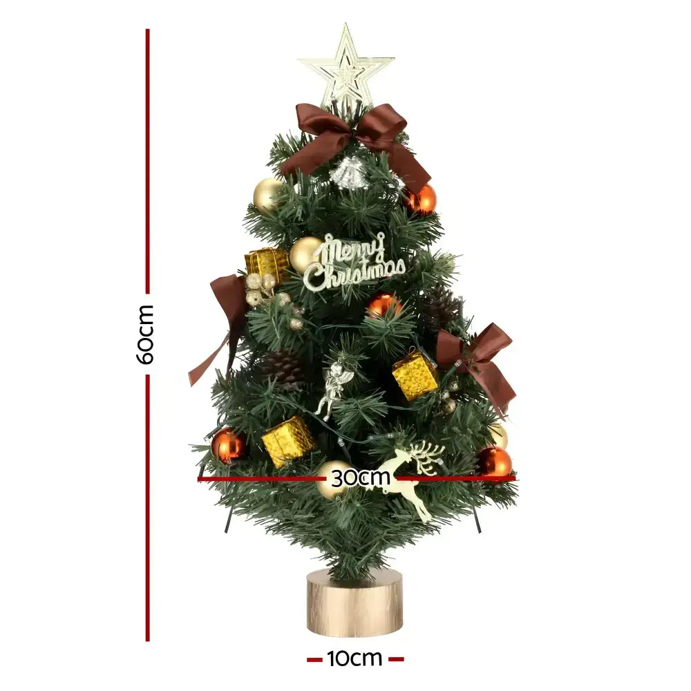 60cm Tabletop Led Christmas Tree Green Earth Lighting
