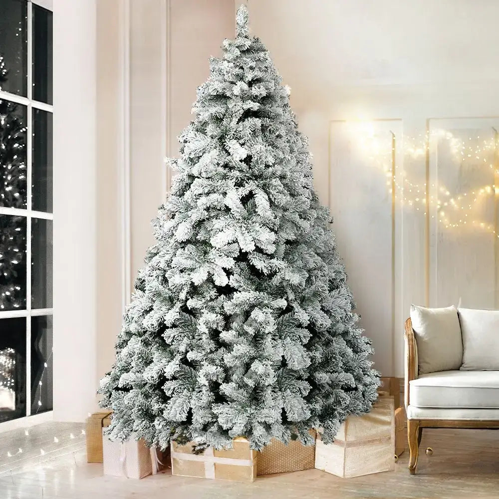 1.8m Christmas Tree Snowy Tips Green Earth Lighting