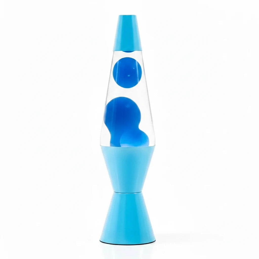 Pastel Blue Diamond Motion Lava Lamp for Retro Decor