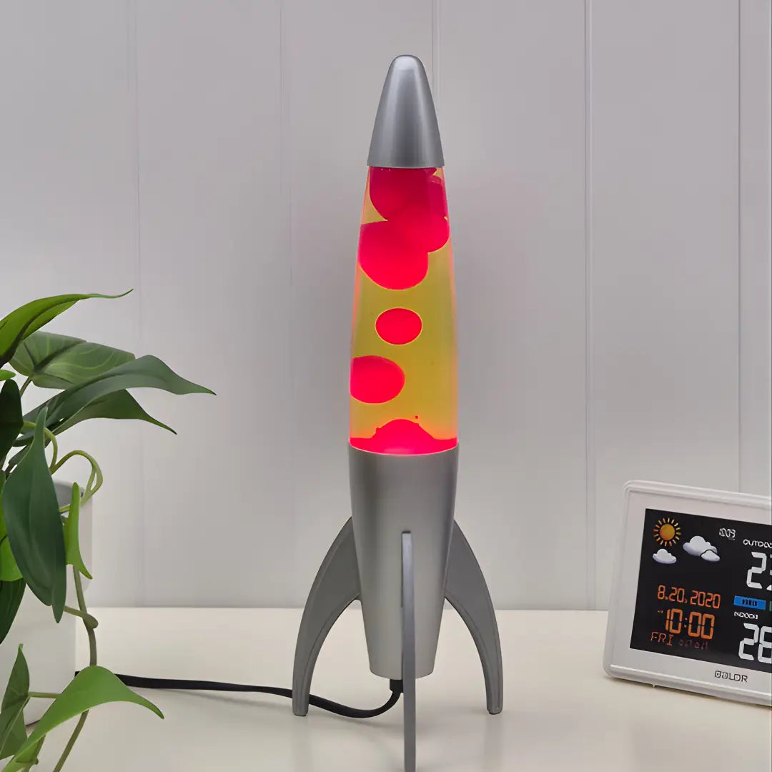 Red Yellow Rocket Motion Lava Lamp Eoe