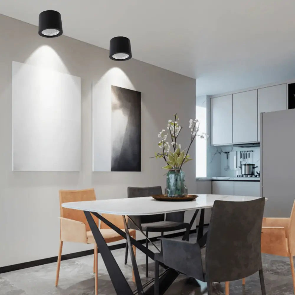 Green Earth Lighting Australia surface mount downlight 10W LED Black Tri-Colour 90mm Surface Mount Downlight GE8036/BK