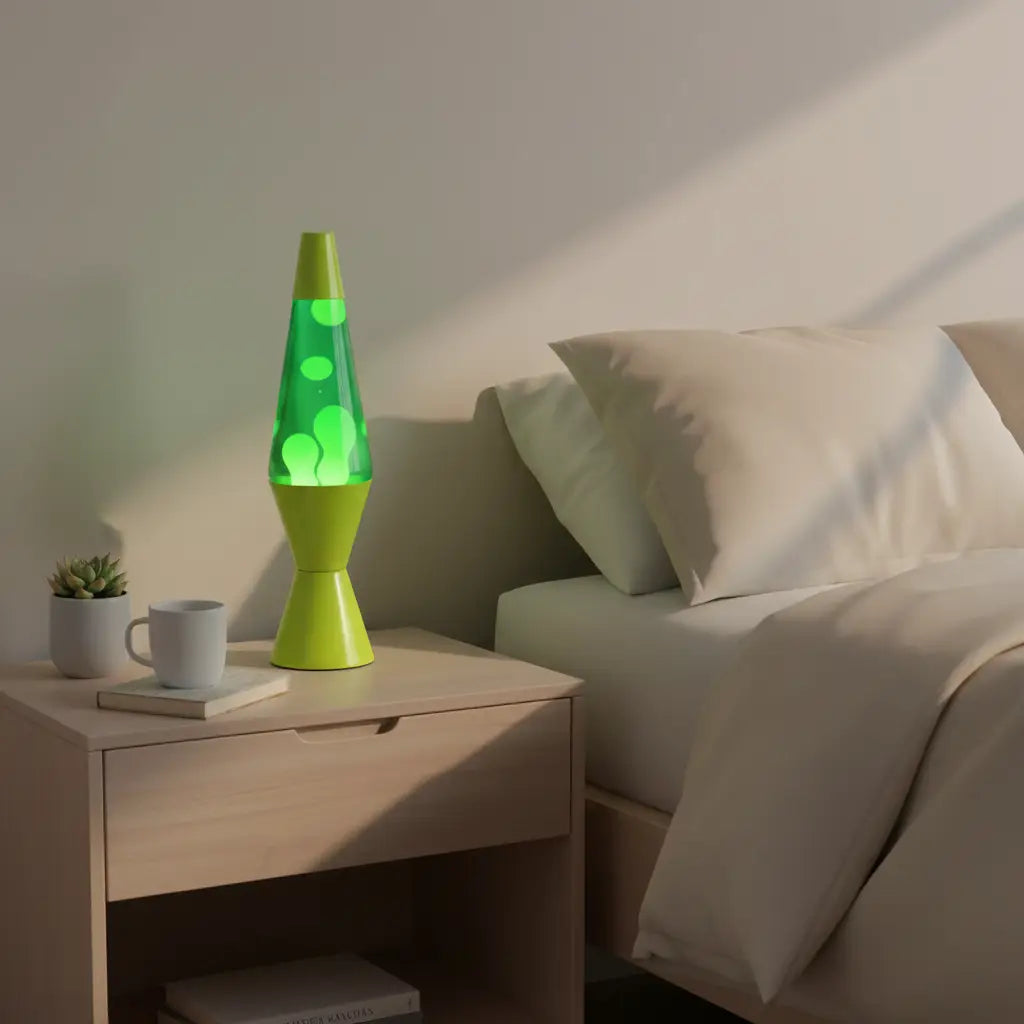 Green White Diamond Motion Lava Lamp