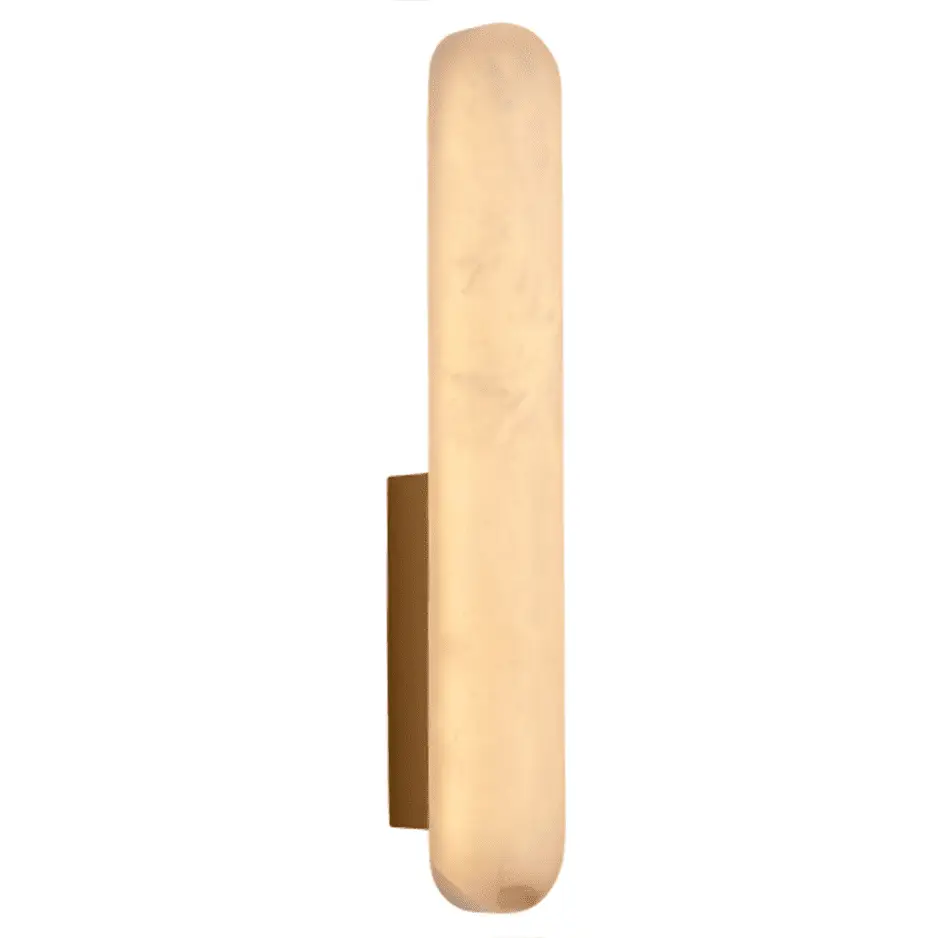 Belle Brass Alabaster Stone Spanish Marble Wall Light - H400