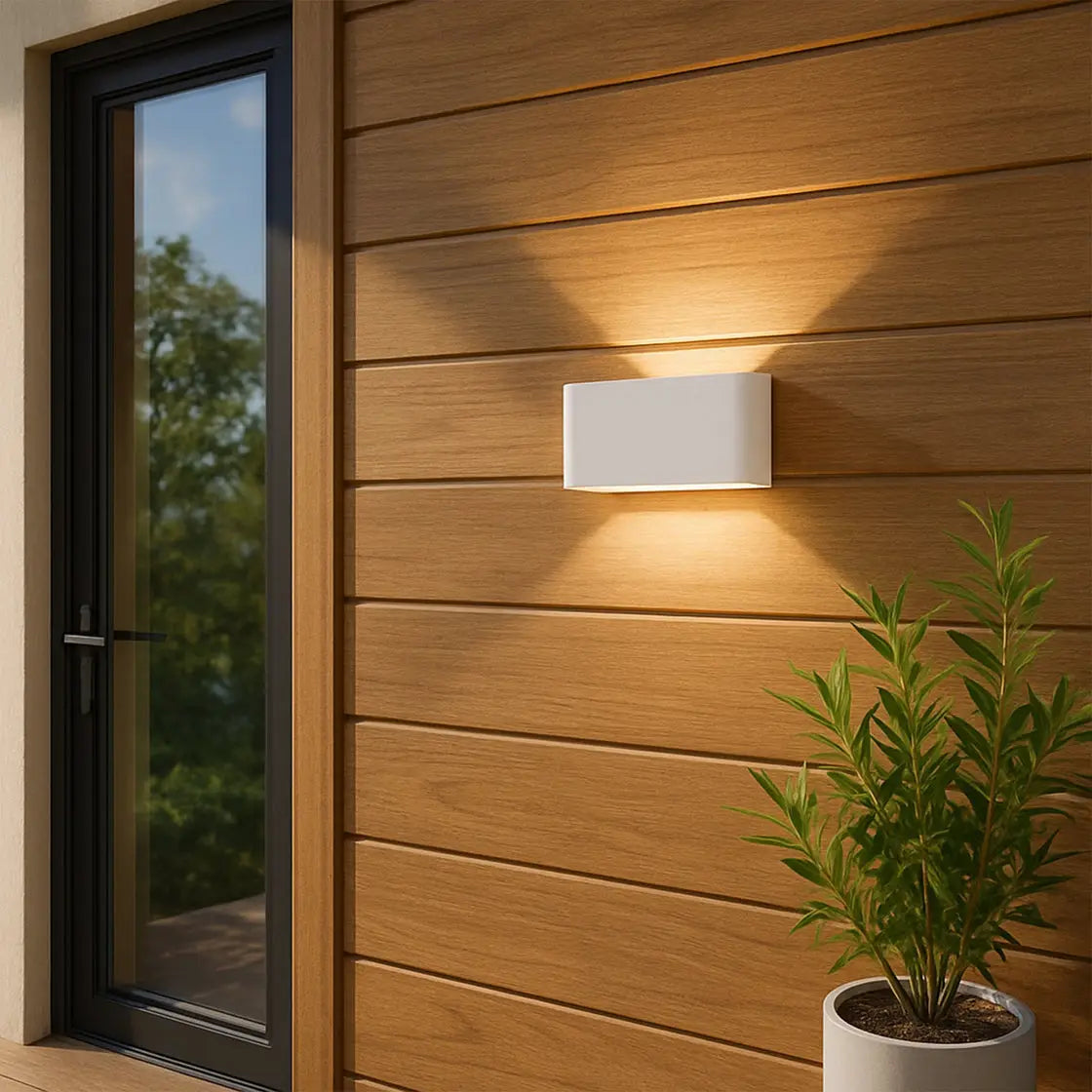 Hayden 12w Up/down White Led Wall Lamp Ip54 Green