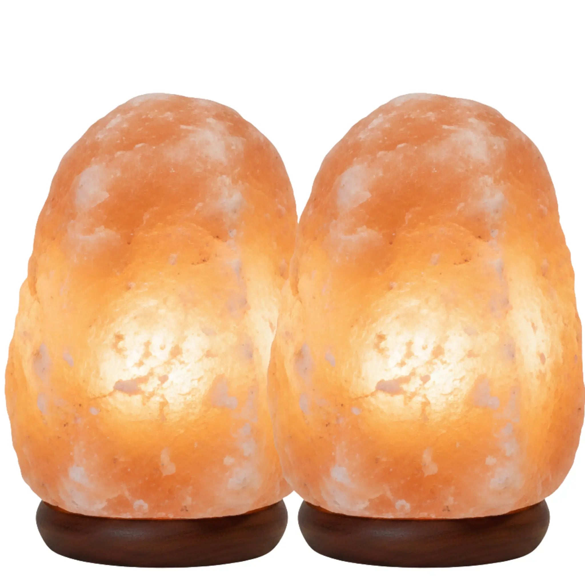 3-5kg Himalayan Salt Lamp on Timber Base | Twin Value Pack