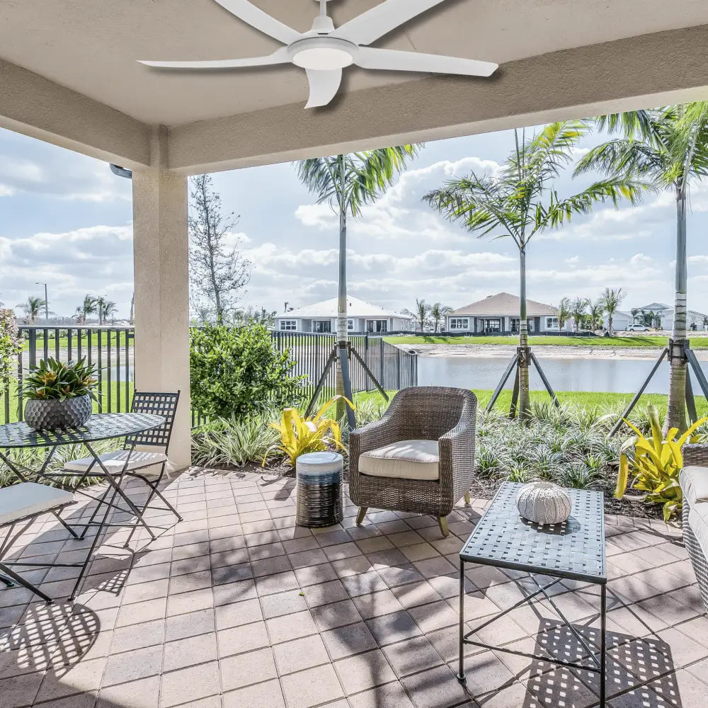 Green Earth Lighting Australia Ceiling Fan HOVER 56" White DC Ceiling Fan with Remote & CCT LED Light 60071