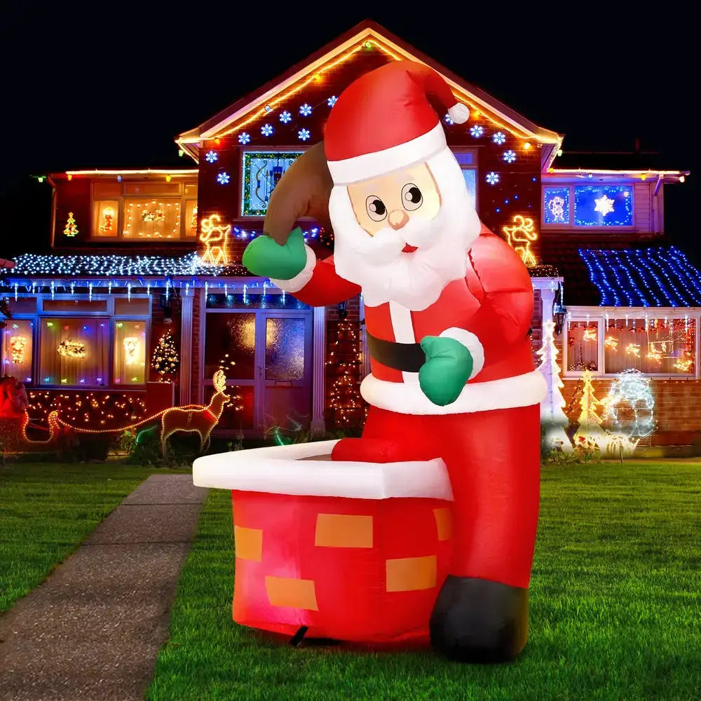 Illuminated Christmas Inflatable Santa Décor