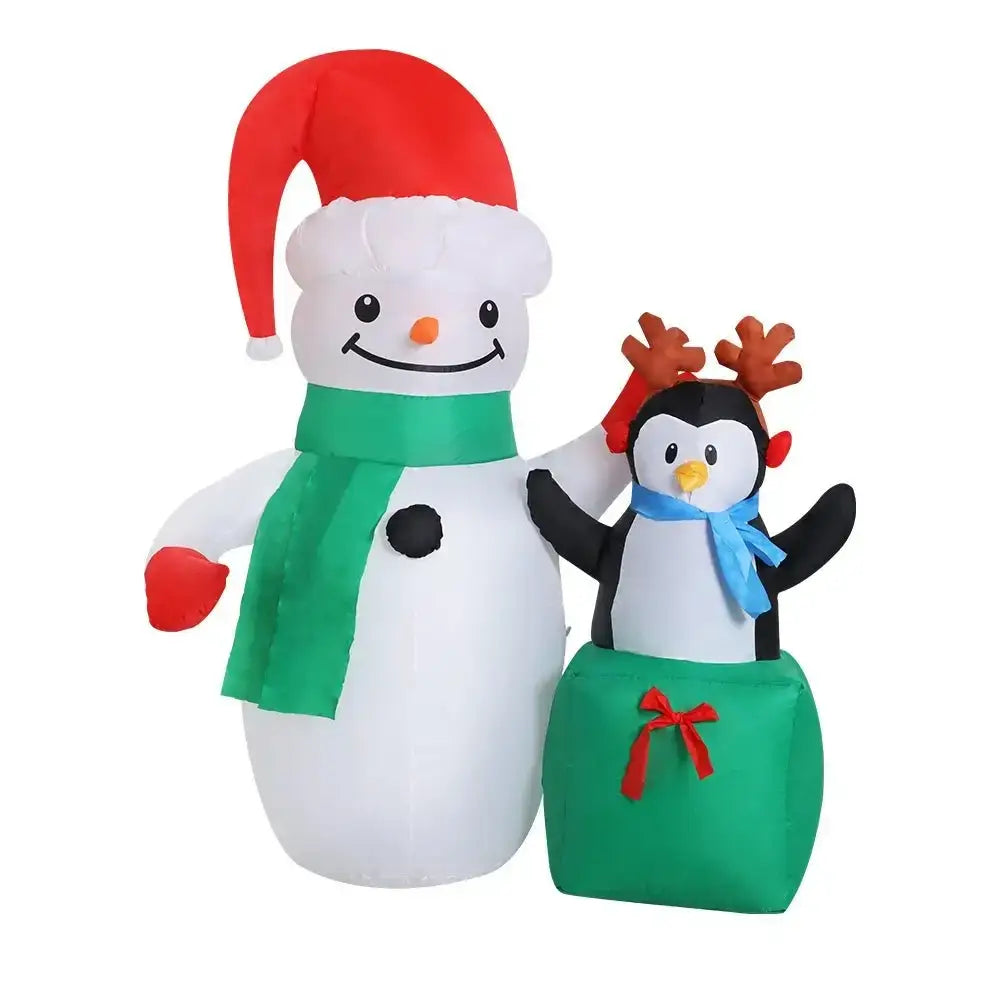 1.8M Inflatable Christmas Snowman LED Lights Outdoor Decorations