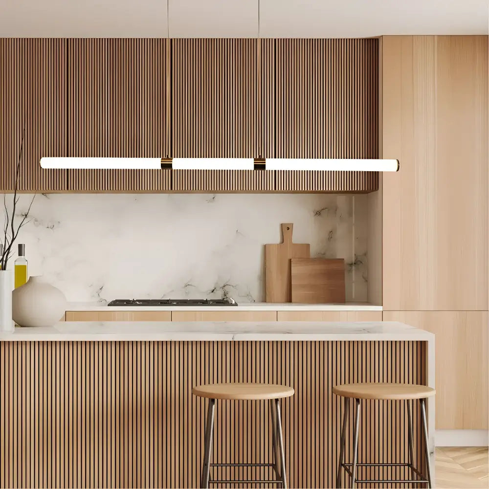 Green Earth Lighting Australia Home & Garden > Lighting > Ceiling Lights Kallita Satin Brass Tri-Colour Dimmable Linear LED Pendant OL60660/150SB